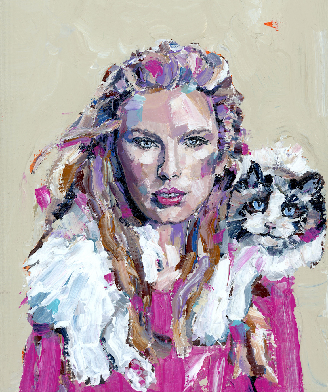 Taylor Swift & Cat Fine Art Print