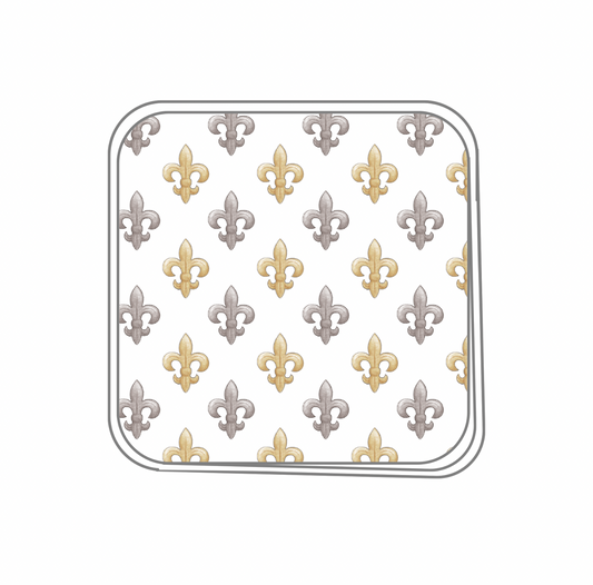 Black and Gold Fleur De Lis Organic Cotton Swaddle Blanket (Pre-Order Arriving Fall 2025)