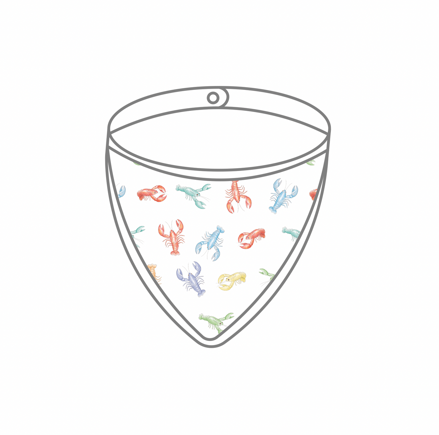 Colorful Claws Organic Muslin Bib (Pre-Order Arriving Spring 2026)