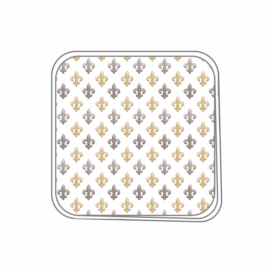 Balck and Gold Fleur de Lis Organic Muslin Swaddle Blanket (Pre-Order Arriving Spring 2026)