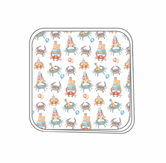 Crabby Birthday Organic Muslin Swaddle Blanket (Pre-Order Arriving Spring 2026)