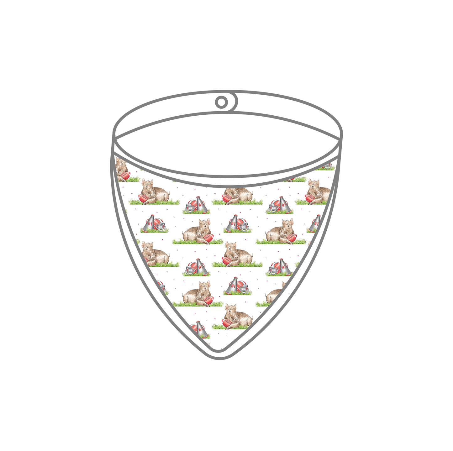 Mascot Mania in Arkansas Organic Muslin Bib (Pre-Order Arriving Spring 2026)