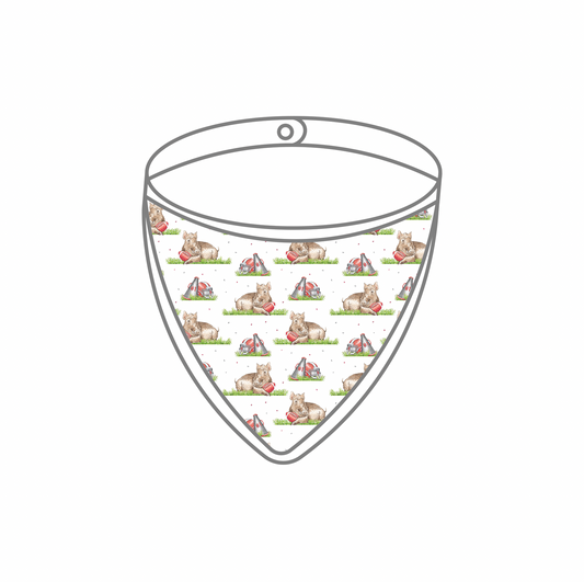 Mascot Mania in Arkansas Organic Muslin Bib (Pre-Order Arriving Spring 2026)