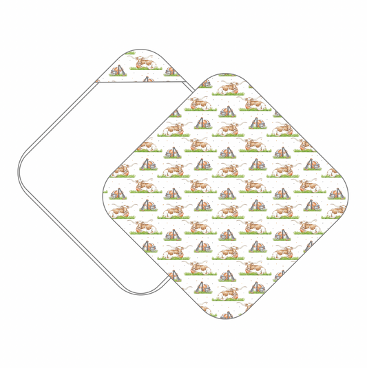 Mascot Mania in Texas Muslin Hooded Baby Towel (Pre-Order Arriving Spring 2026)