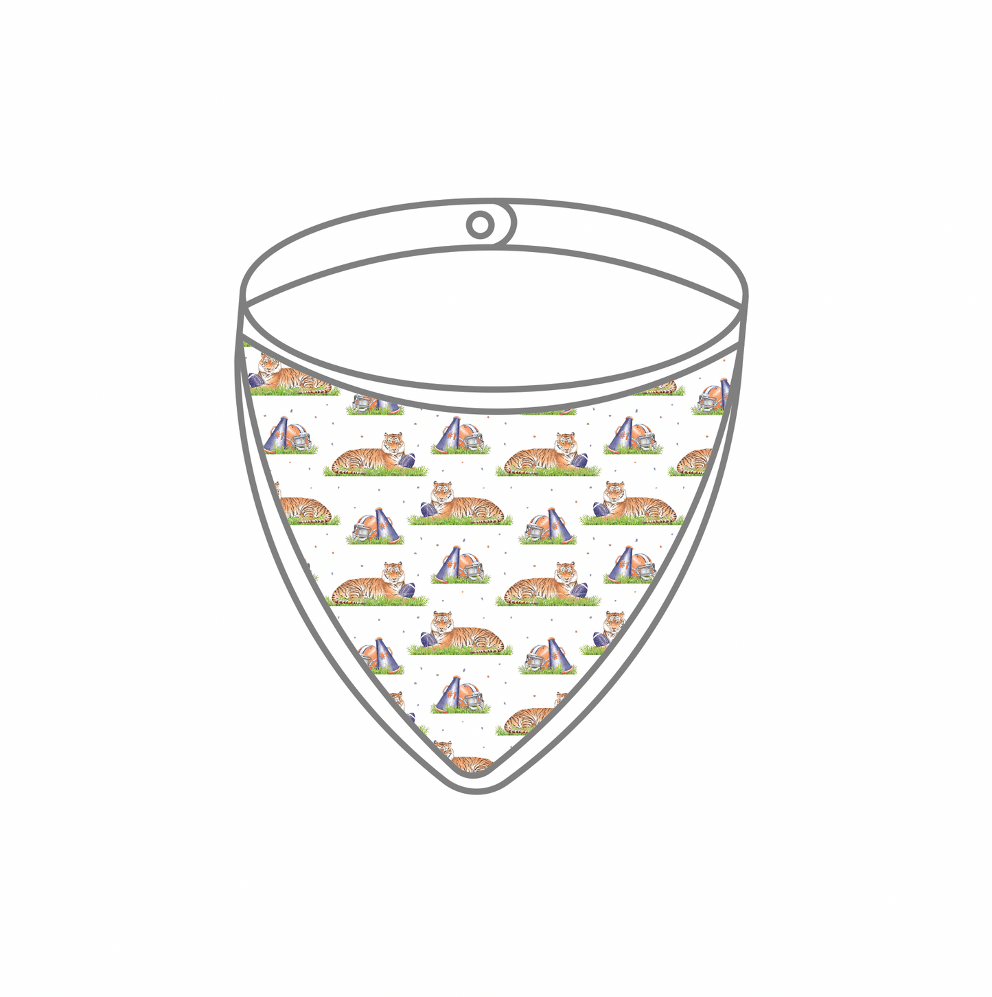 Mascot Mania in Auburn Organic Muslin Bib (Pre-Order Arriving Spring 2026)