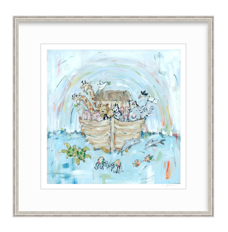 Noah's ark III Nursery Fine Art Print