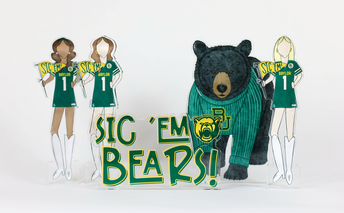 Baylor Girls Acrylic Block Shelfie