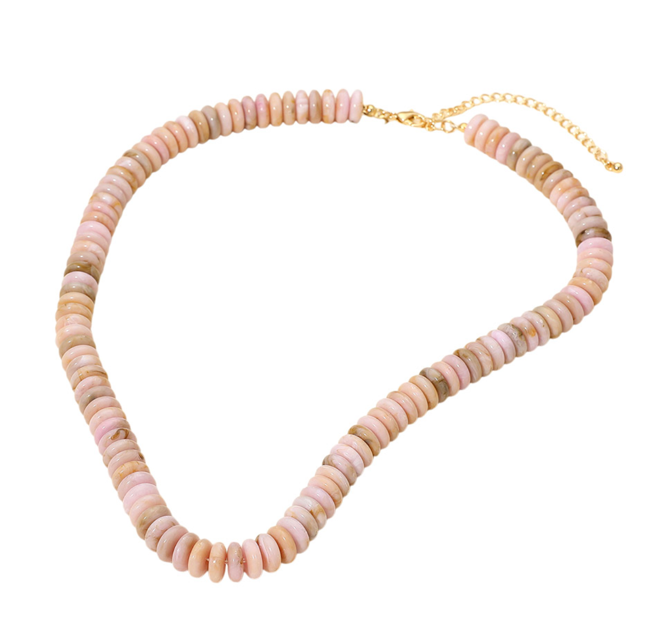 Statement Beaded Necklace - Pink