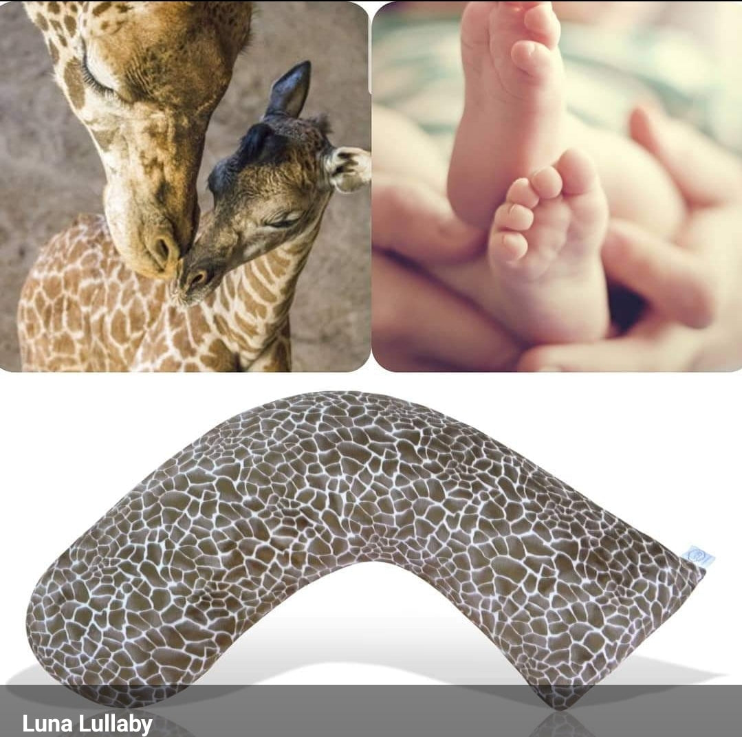 Luna Lullaby V-Shaped Nursing Pillow Cover - Safari Giraffe Design | Machine Washable | Luna Lullaby