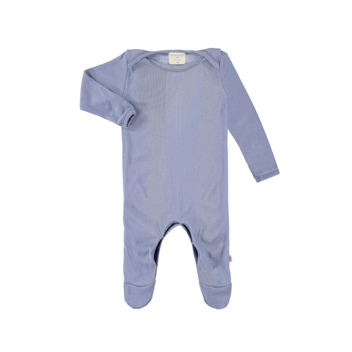 Variegated Rib Lap Tee Footie Pajama