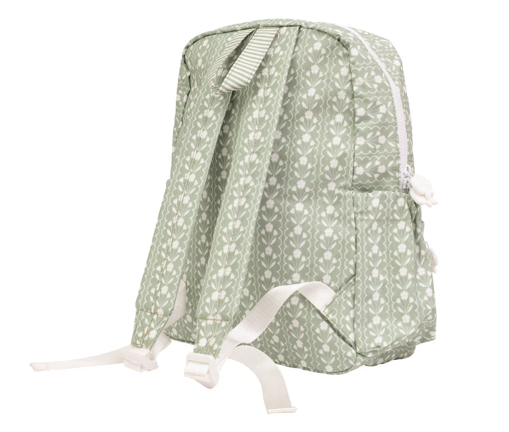 Apple of My Isla Sage Floral Wipeable Large Backpack | Personalized Kids School Backpack | Bossier City, LA