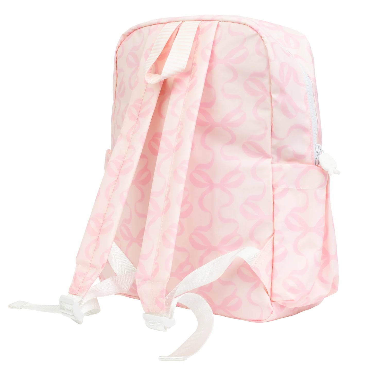 Apple of My Isla Large Backpack in Bows on Pink – Wipeable Girls Backpack
