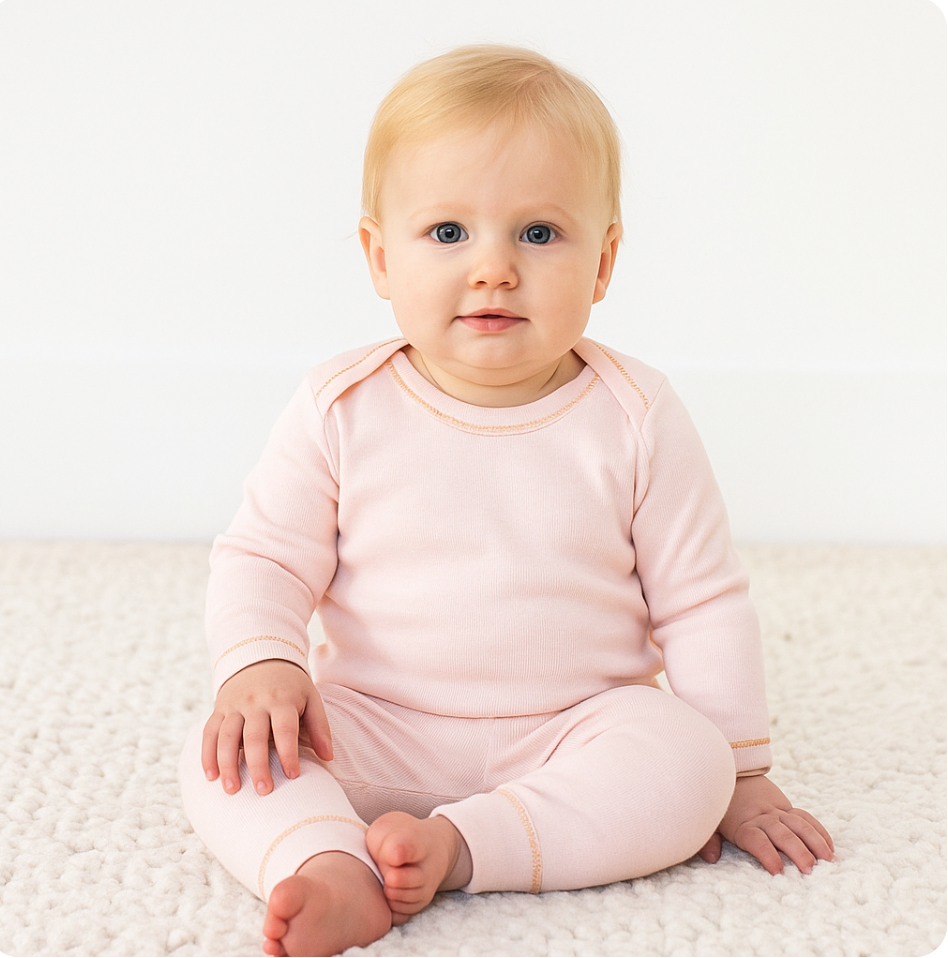 Rib Beanie, Lap Tee and Legging Set