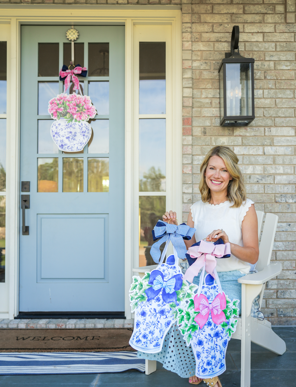 Classic Ginger Jar (Blue) Door Hanger