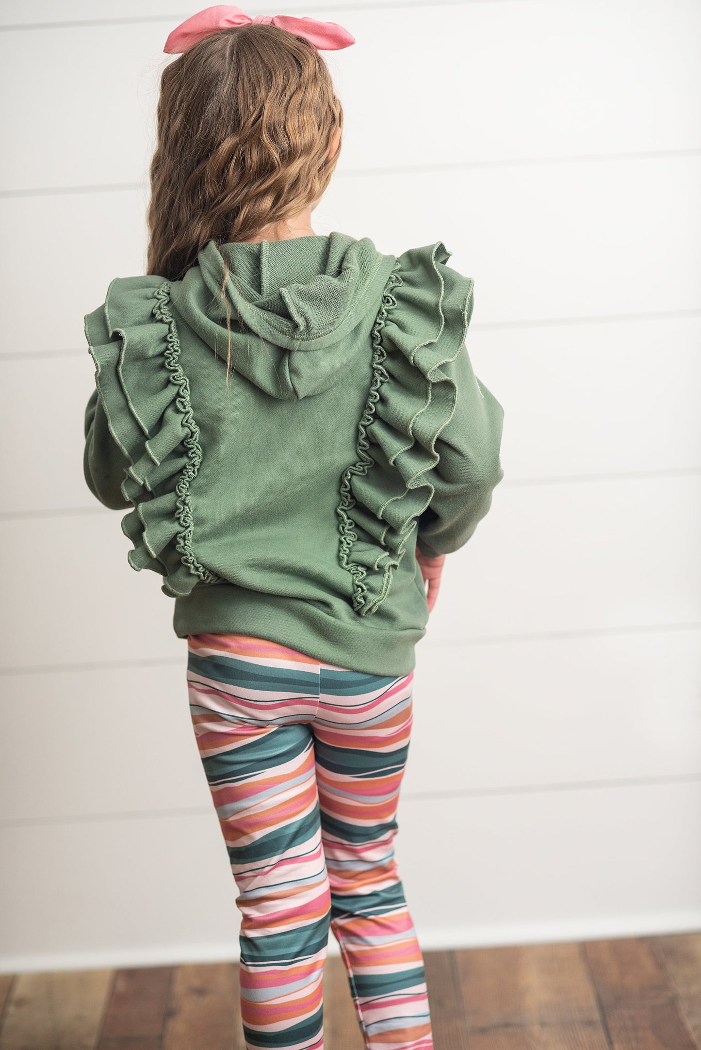 Sage Ruffle Hoodie Set
