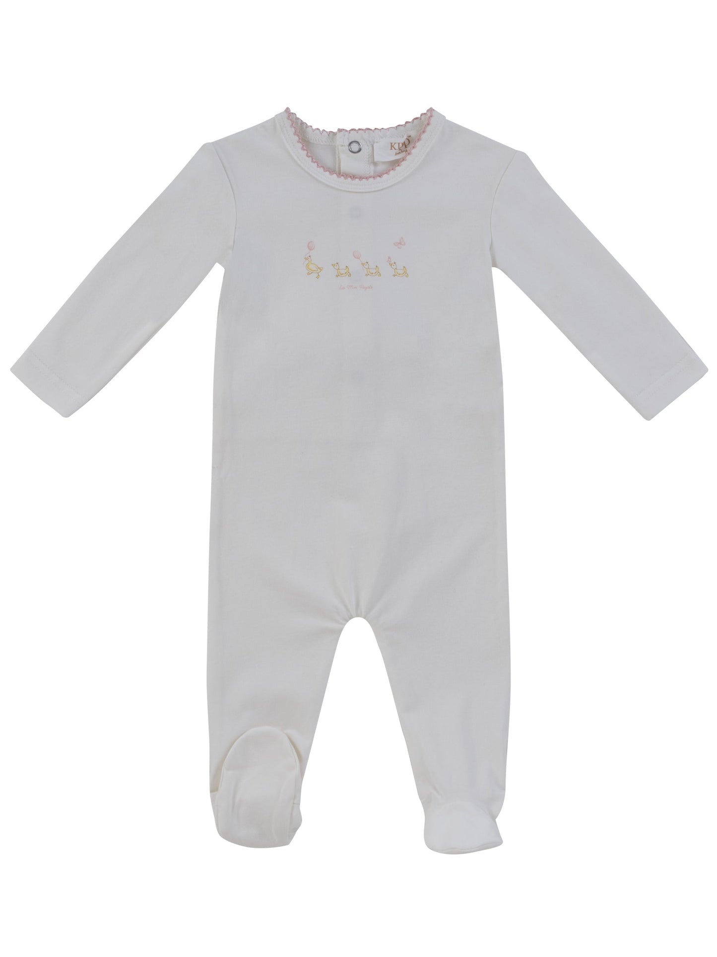 Mini Royals Cotton Footie - Pink