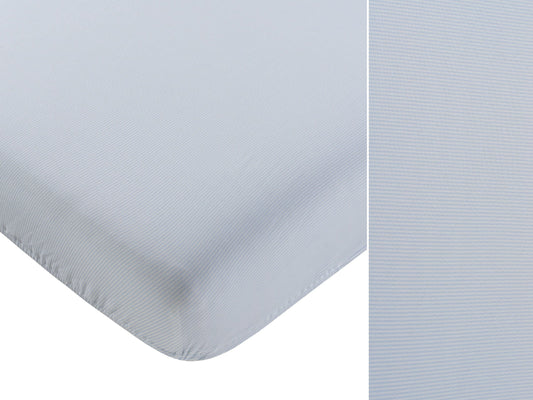 Carrera Pinstripe Fitted Bassinet Sheet - Blue