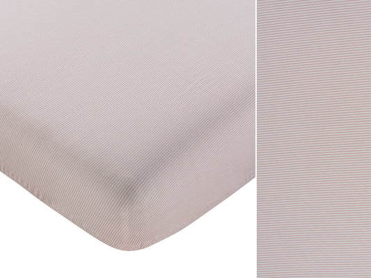 Carrera Pinstripe Fitted Bassinet Sheet - Pink