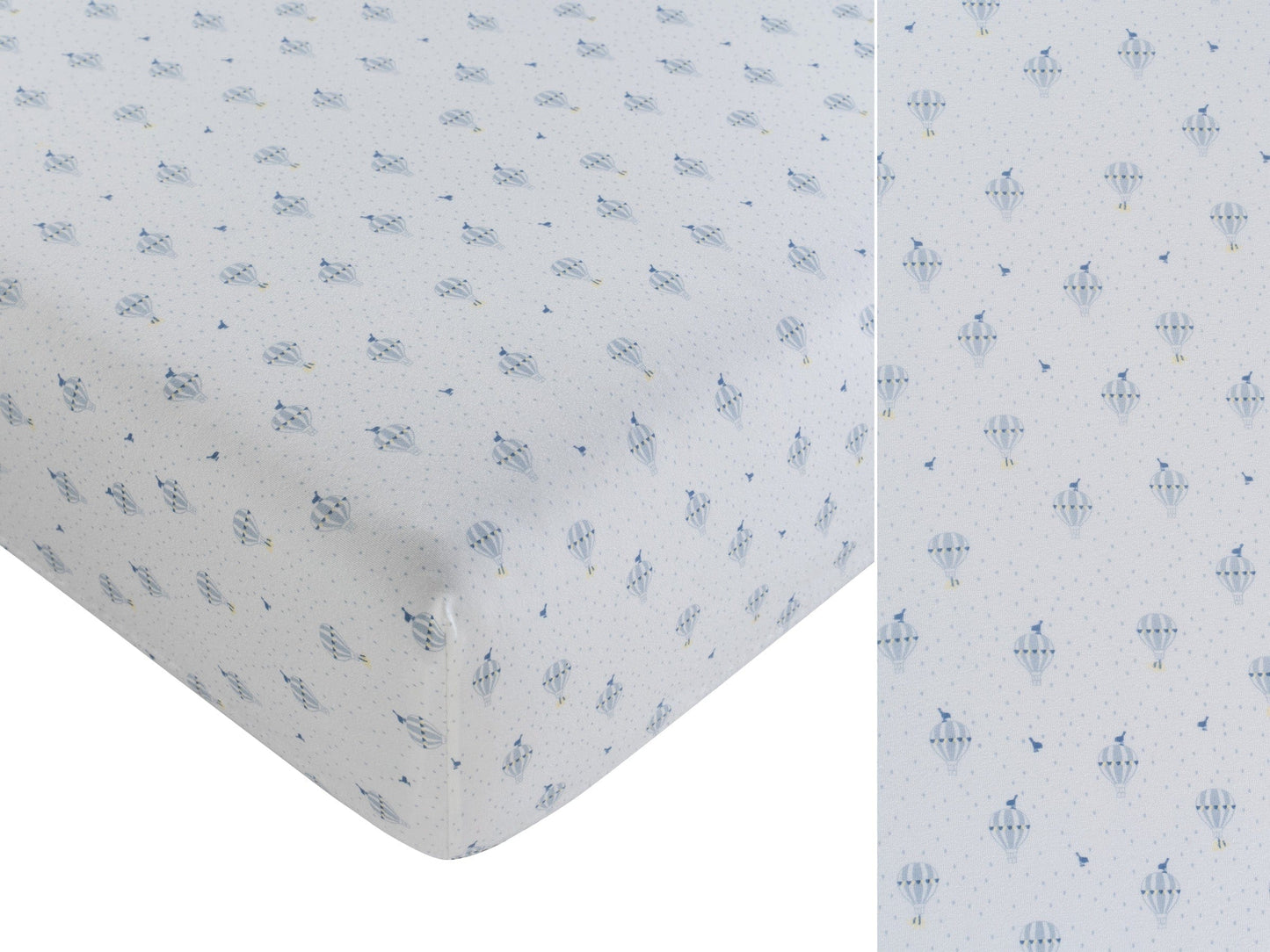 Up & Away Fitted Full Crib Sheet - Blue