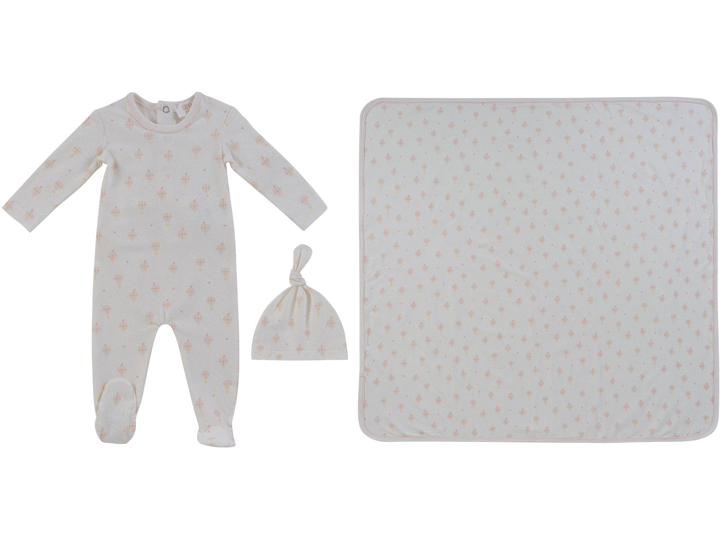 Up & Away Footie 3PC Set - Pink