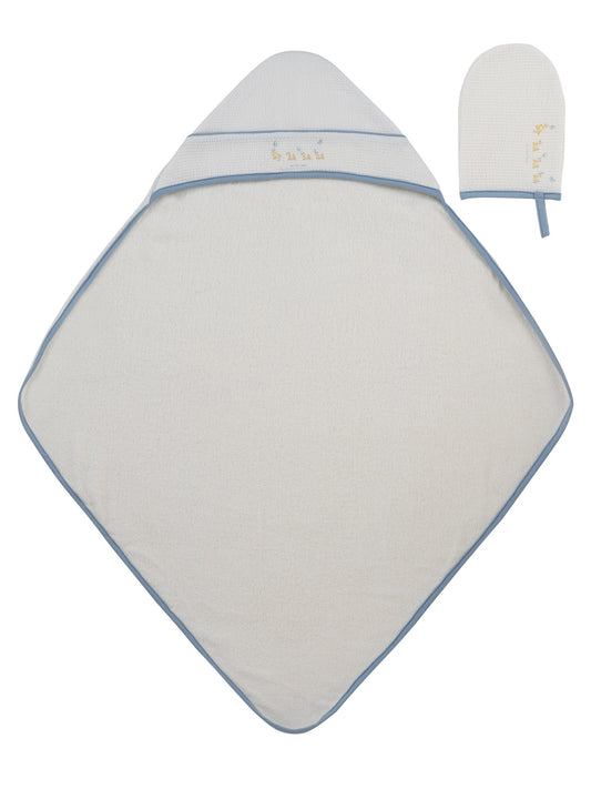 Mini Royals Towel + Mitt Set - Blue