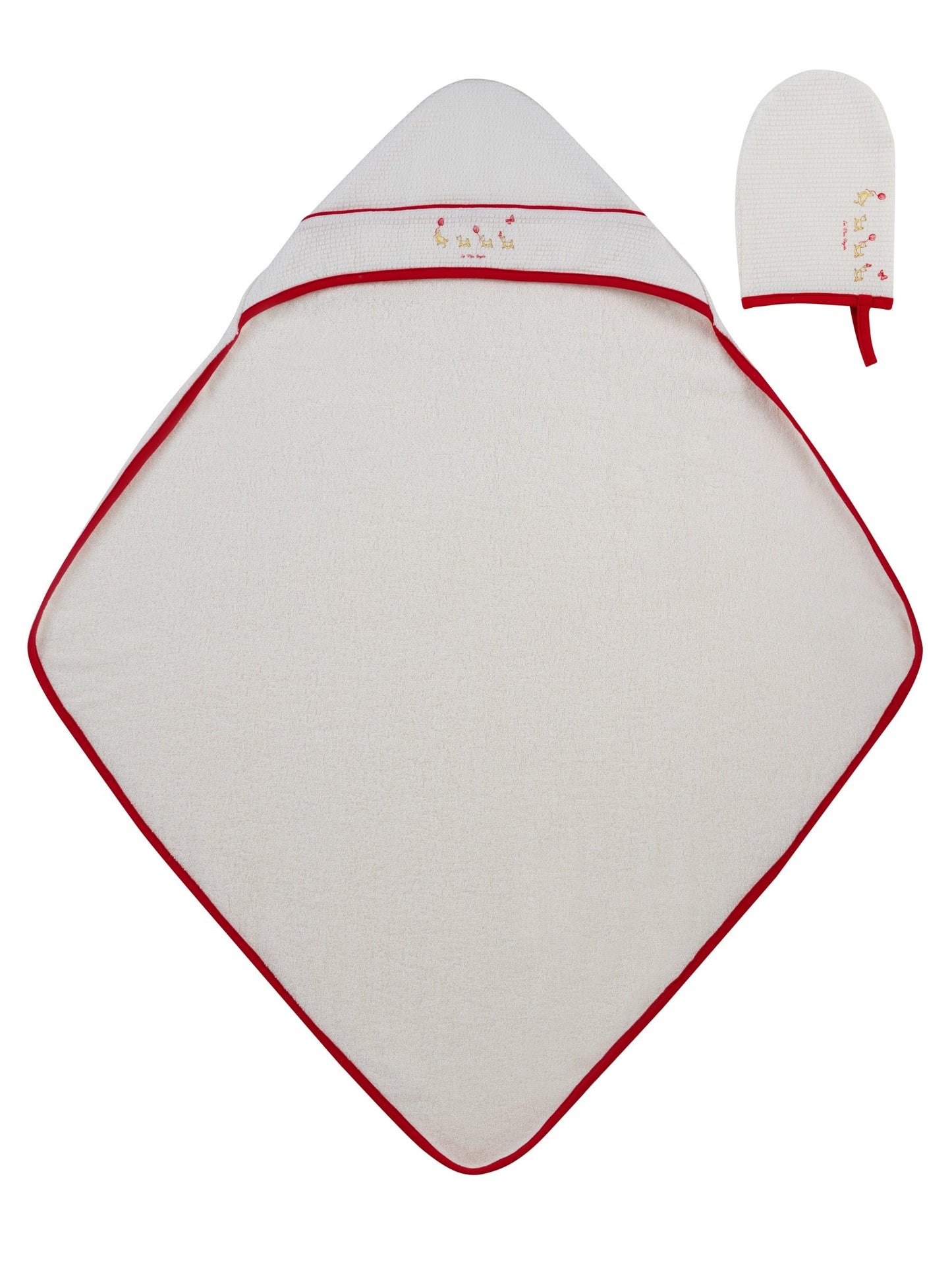 Mini Royals Towel + Mitt Set - Red