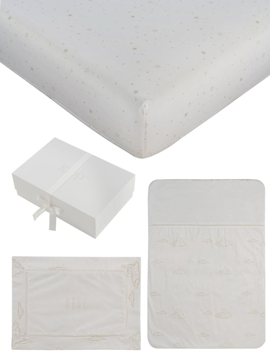 Starlight Mini Crib 4pc Set - Stone