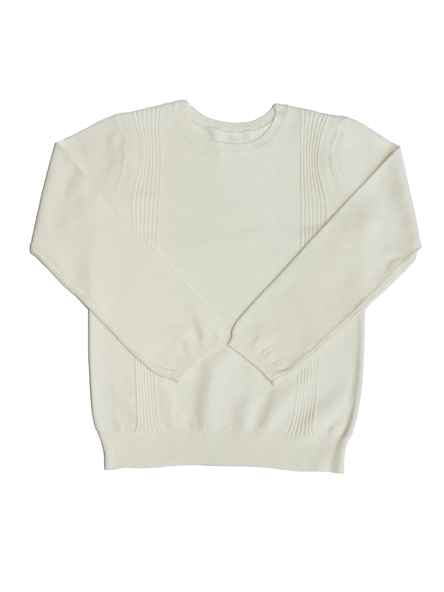 Todd Knit Long Sleeve Sweater - White