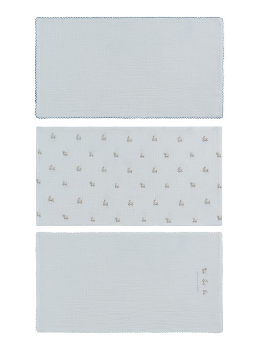 Petits Amis Burp Cloth Set of 3 - Blue