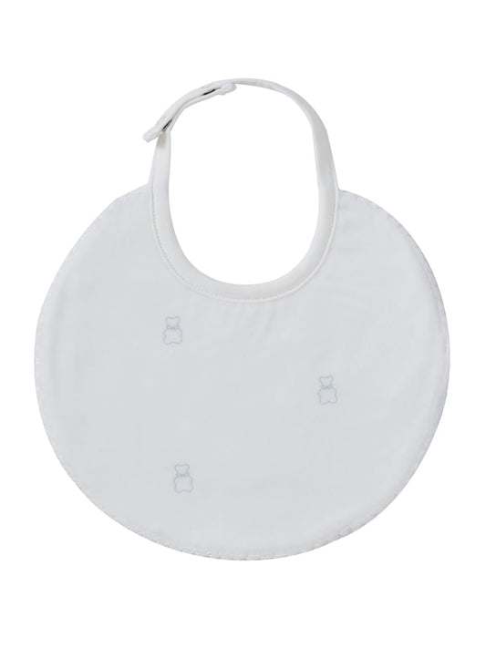 Petit Ours Pattern Bib - Blue