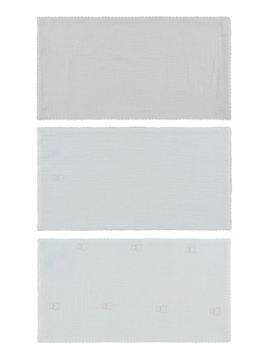 Petit Ours Burp Cloth Set of 3 - Stone