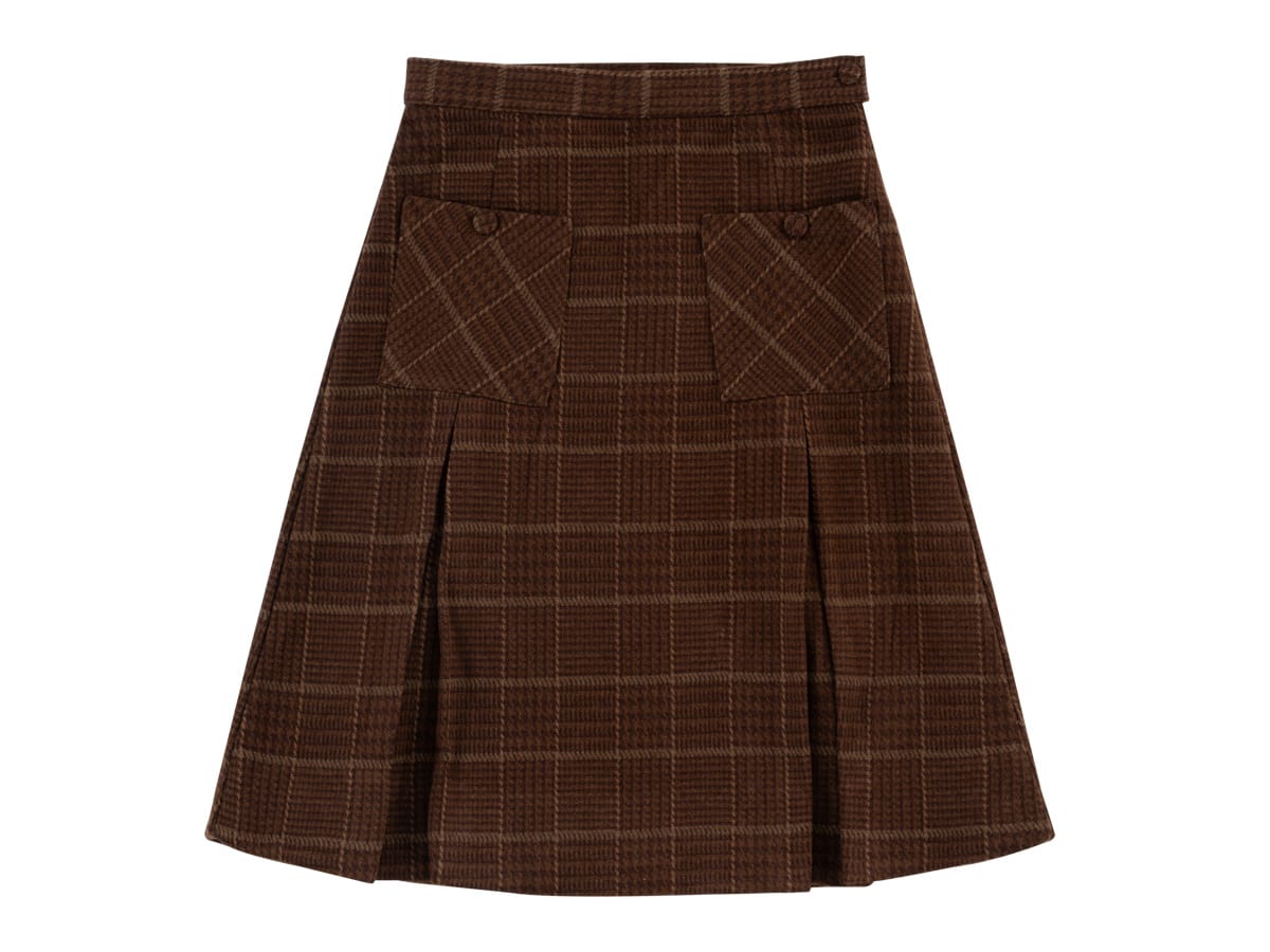 Leslie Wool Skirt - Caramel