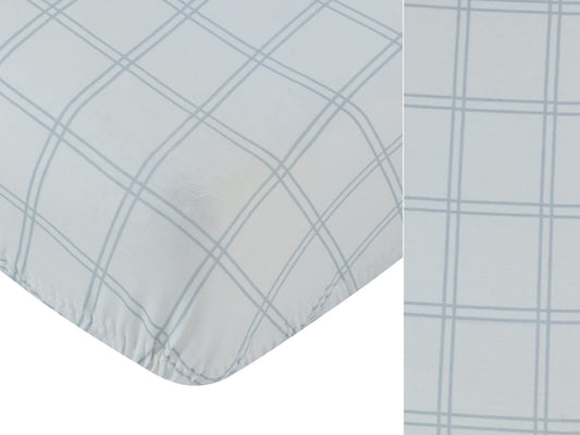 Whinny Plaid Fitted Bassinet Sheet - Blue