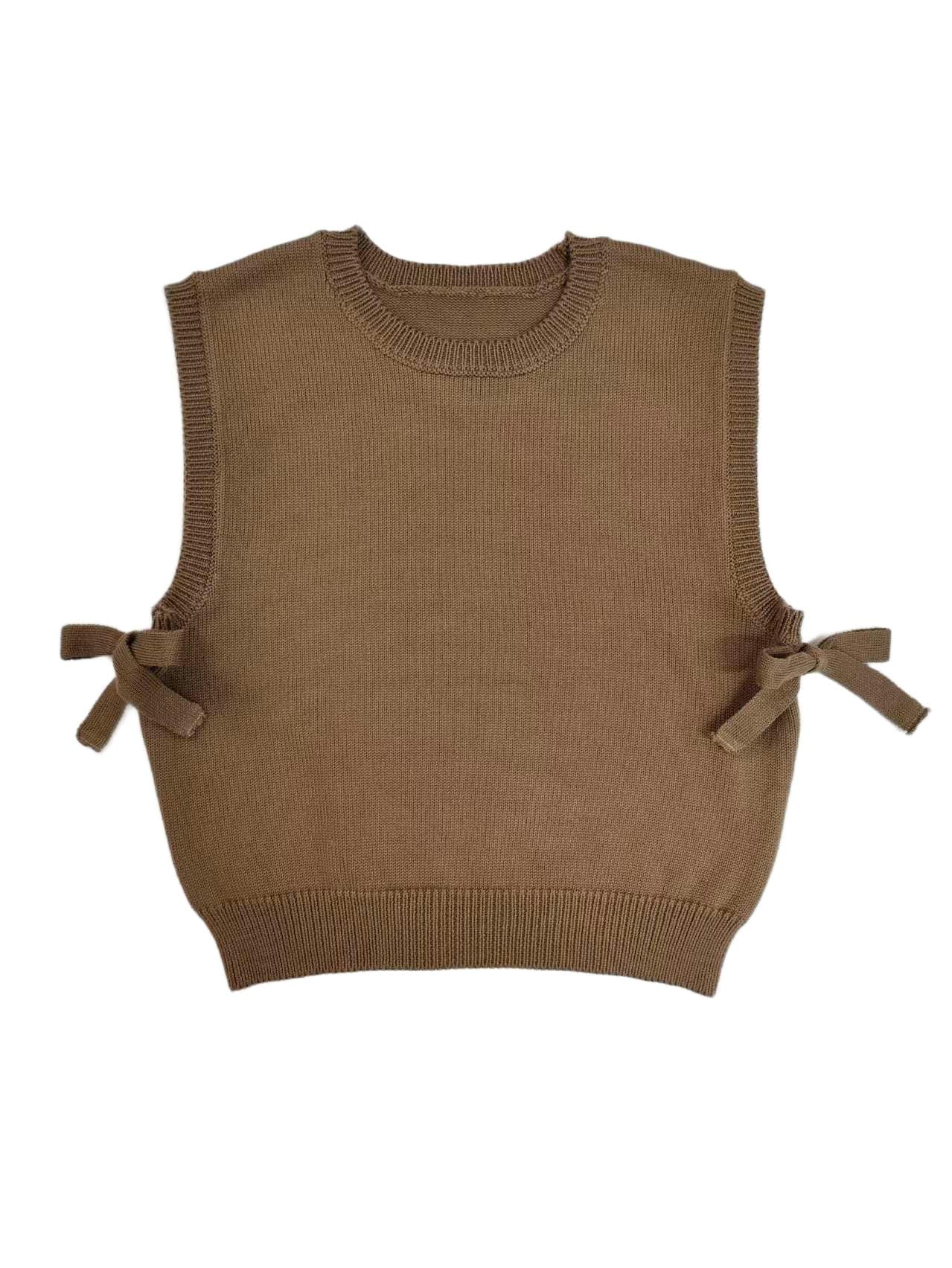 Sienna Knit Vest - Chestnut