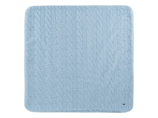 Atelier Cable Fur Blanket - Blue