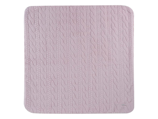 Atelier Cable Fur Blanket - Pink