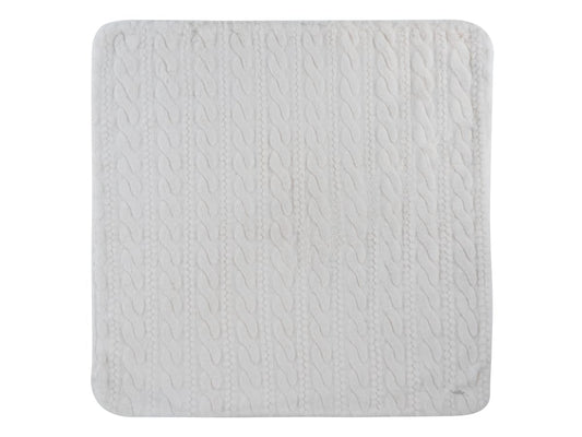 Atelier Cable Fur Blanket - White