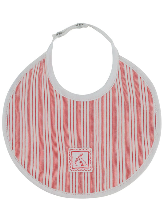Stripe Stamp Bib - Red