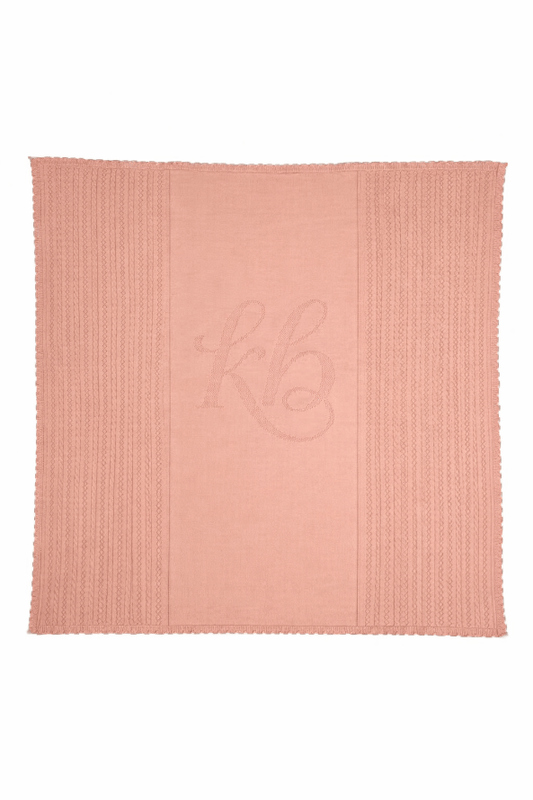 KB Pointelle Knit Blanket - Peach