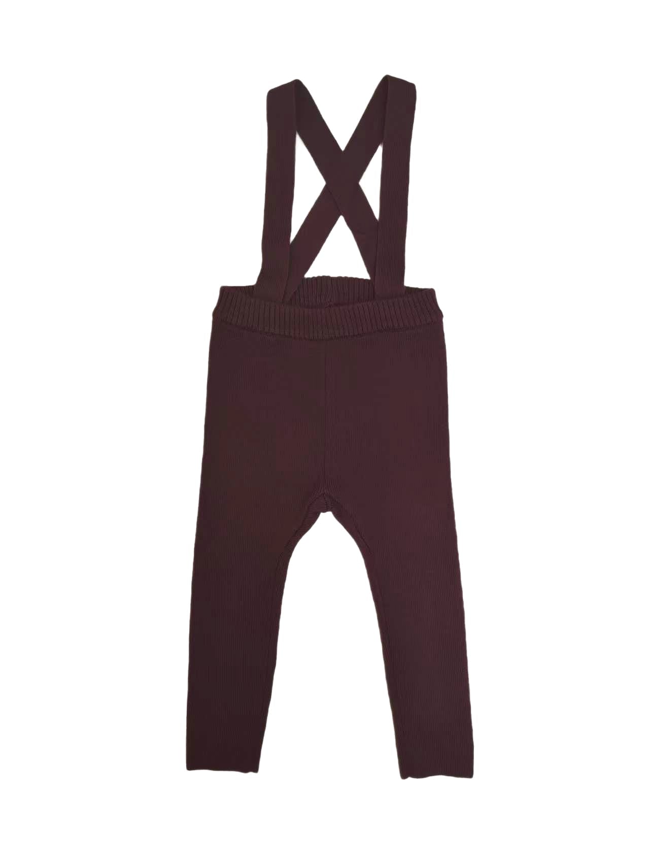 Leslie Knit Overall - Cranberry