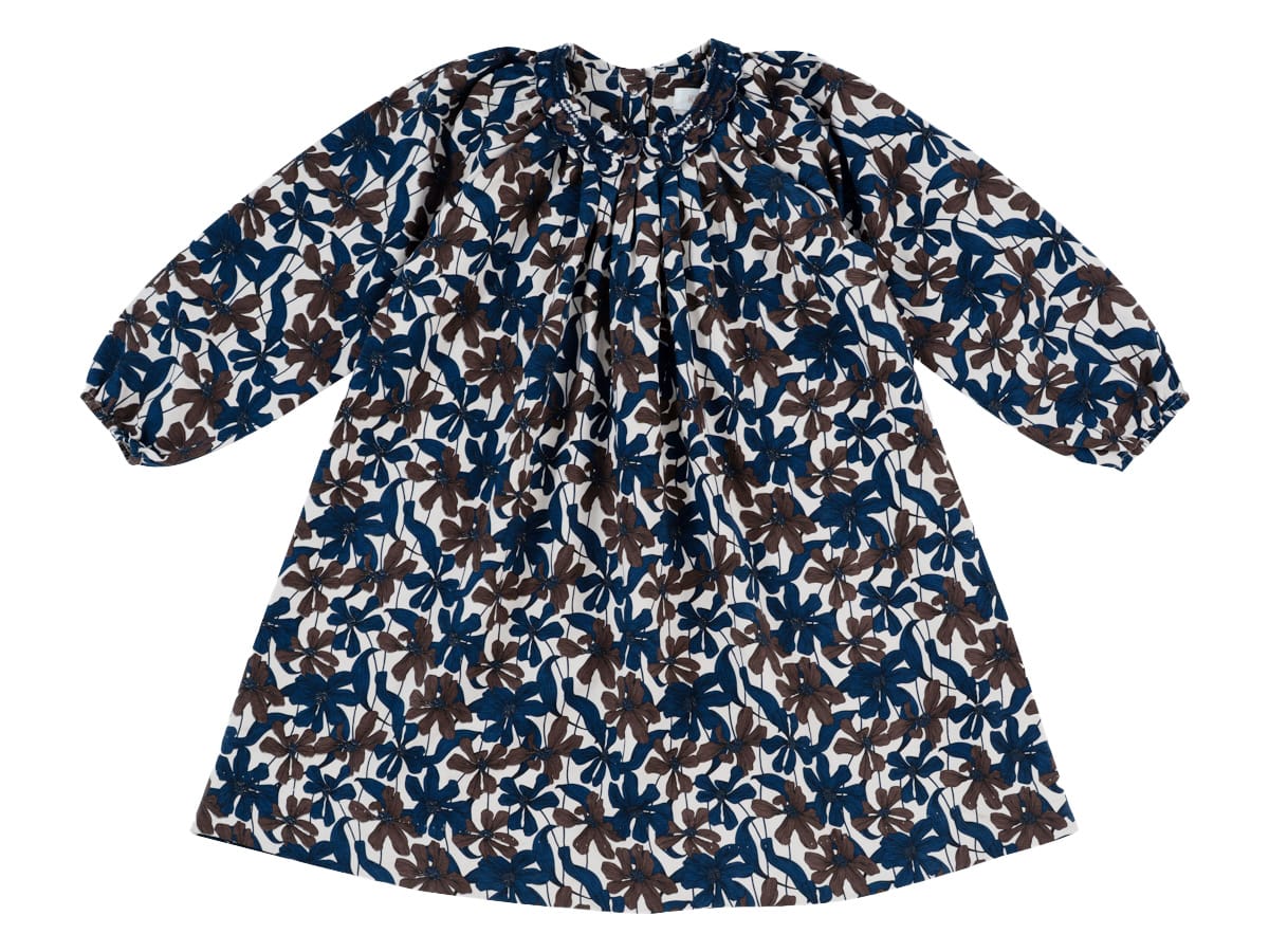 Nola Floral Dress - Chocolate