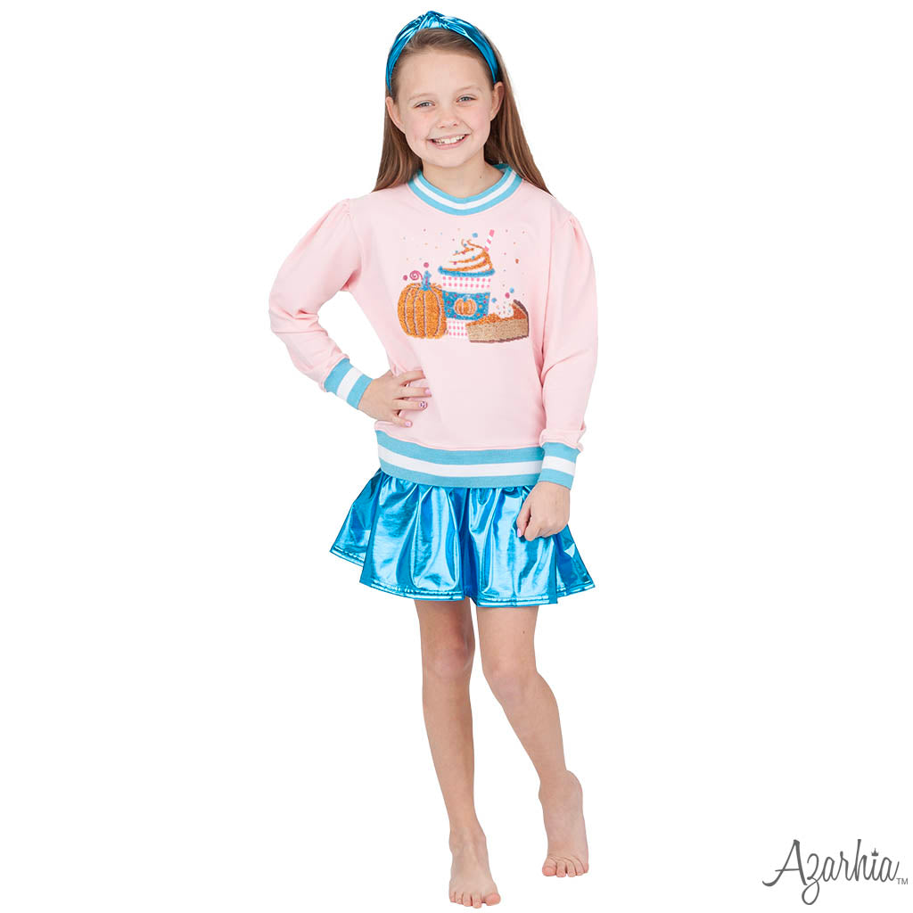 Pumpkin Latte Sequin Sweatshirt – Girls Fall Boutique Top