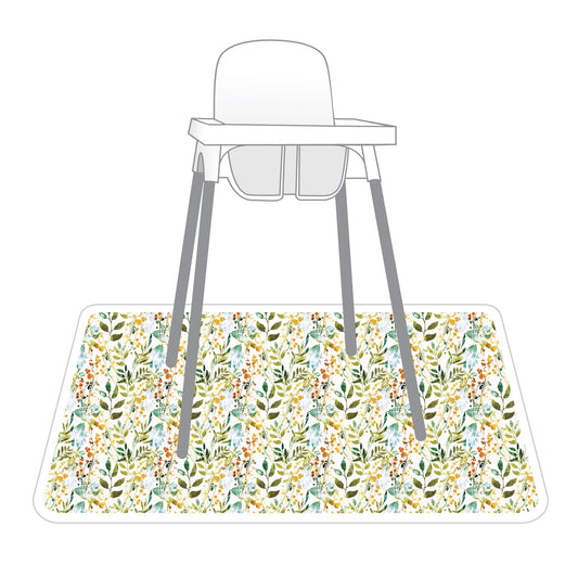 Autumn Leaves Splash Mat - A Waterproof Catch-All for Highchair Spills and More!