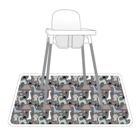 Dinosaur Drawing Splash Mat - A Waterproof Catch-All for Highchair Spills and More! SALE