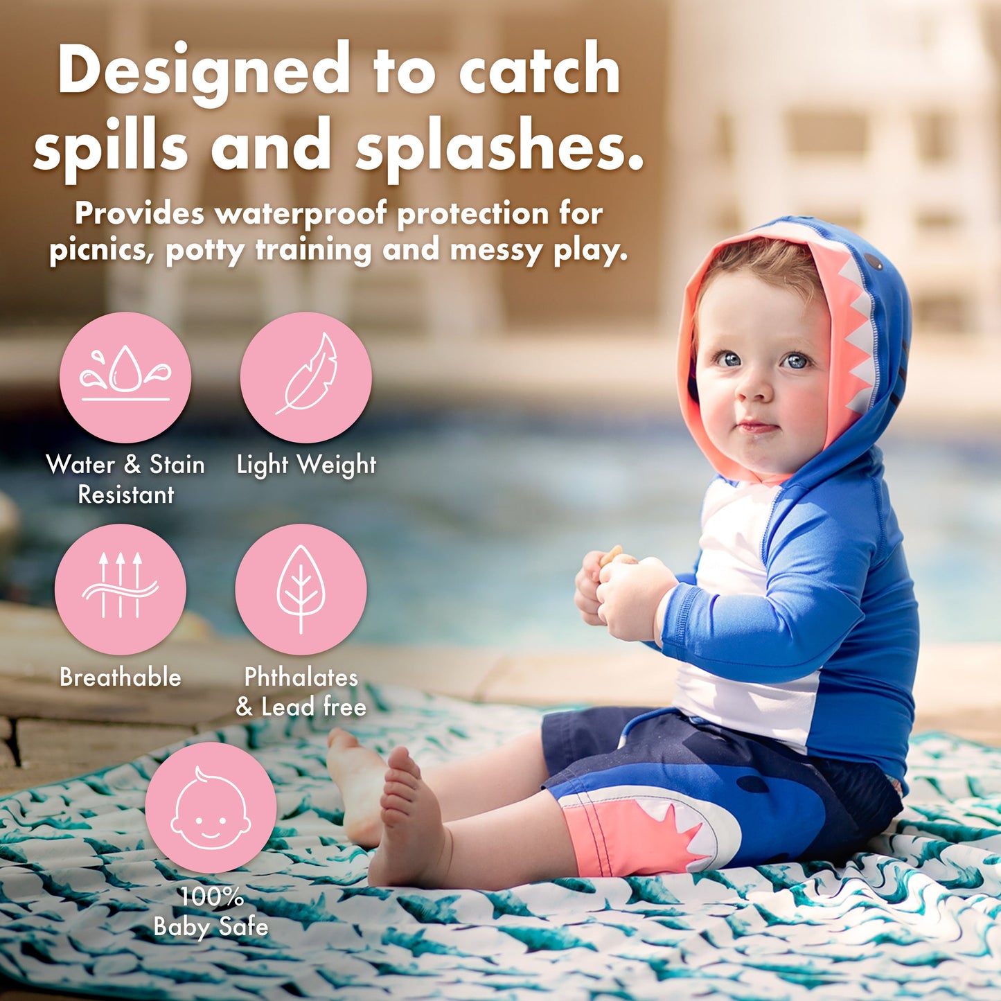 Kitty Splash Mat - A Waterproof Catch-All for Highchair Spills and More!