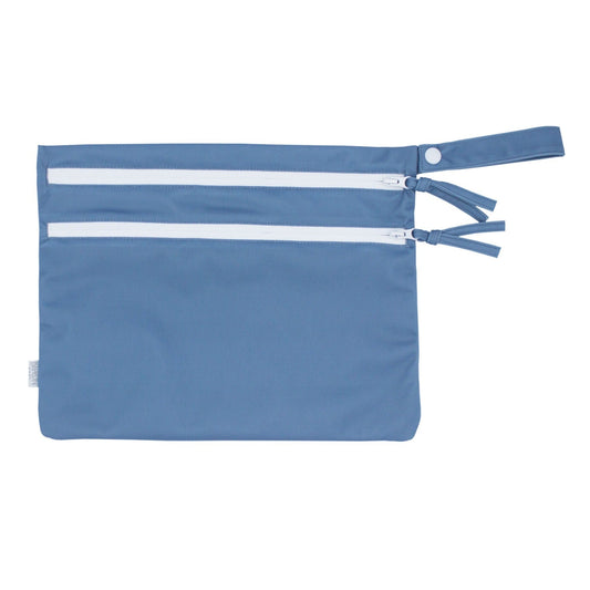 Solid Dusty Blue Minimalist - Waterproof Wet Bag (For mealtime, on-the-go, and more!)