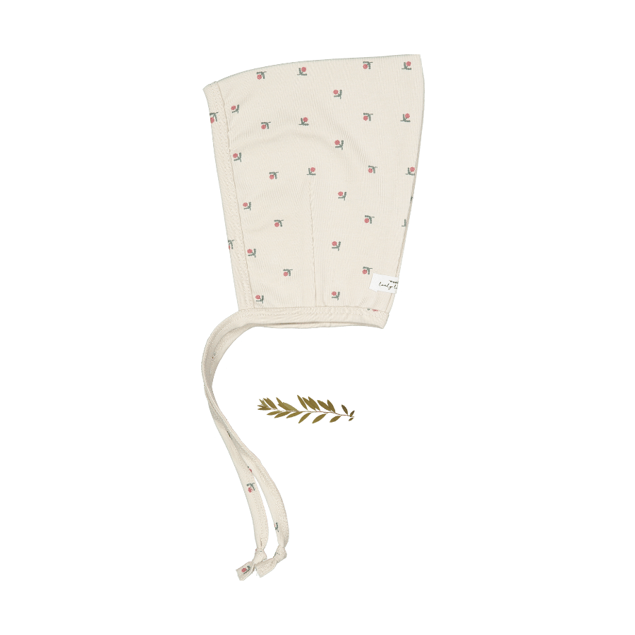 The Printed Pixie Bonnet - Mini Stitch Red