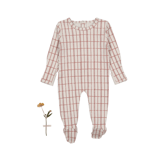 The Printed Romper - Mauve Check