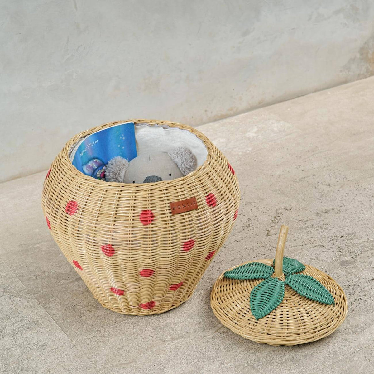 Strawberry Wicker Rattan Basket