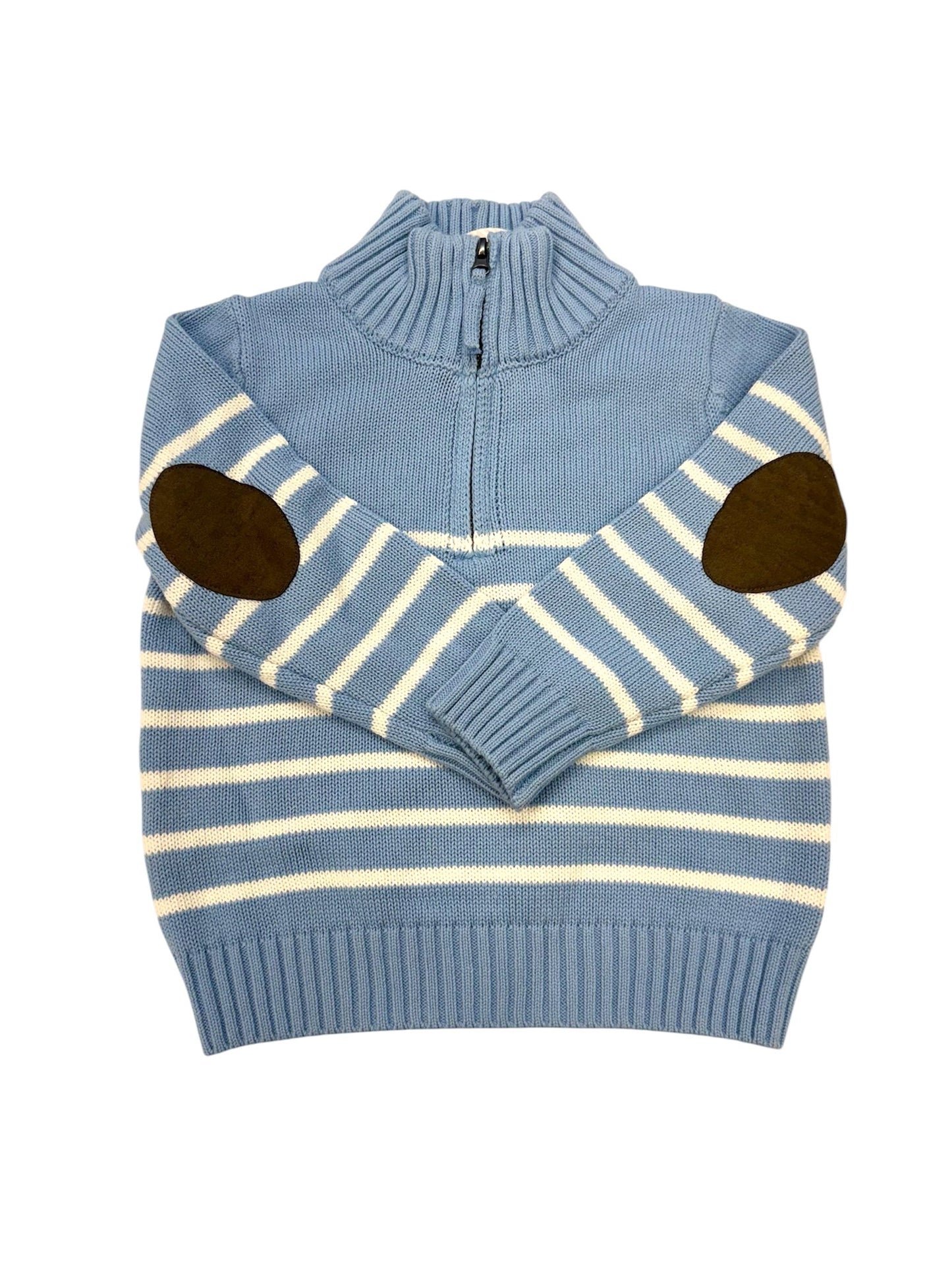 1/4 Zip Striped Sweater